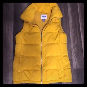 Yellow puffy vest. Old navy. Like new
